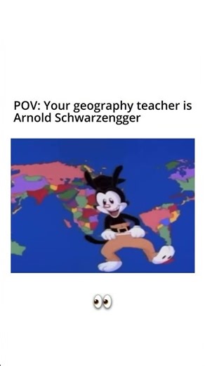 POV: Your geography teacher is Arnold Schwarzenegger😂