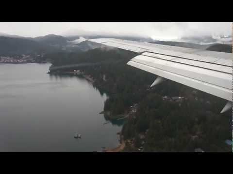 Approach & Landing Juneau Airport, Alaska, Alaska Airlines, Boeing 737-400