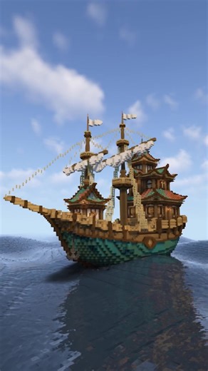 Minecraft Fantasy Japanese Boat Building Guide