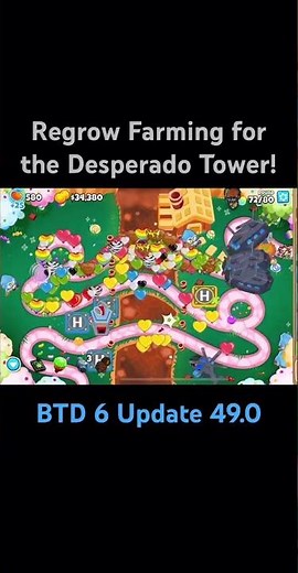 My Attempt at Regrow Farming for the Desperado in BTD 6 #btd6 #btd6update
