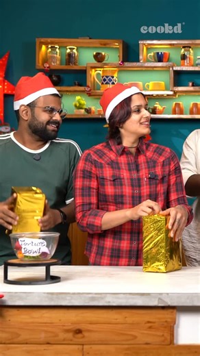 Cookd on Instagram: "Christmas special Secret Santa Cooking Challenge 🤩 Watch the full video on Cookd YouTube Channel - Link in bio"