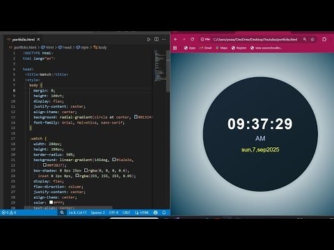 Watch 1 create in html css and javascript