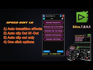 Speed Edite V 1.6 ( Edius 7 , 8 ,9 ,X Support )