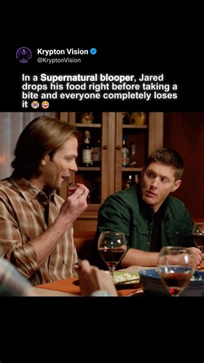 Jared's food completely betrayed him mid-scene 💀 | Supernatural Blooper