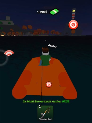 Memancing ikan Octa Sea Monster Dangerous Roblox #gofishing Maps : Deep Waters Roods : Thunder Rod Bait : Grapes #roblox #pergimemancing #octaseamonster