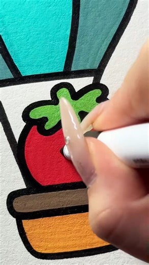 Strawberry escaped by Parachute | ZenDoodle ASMR