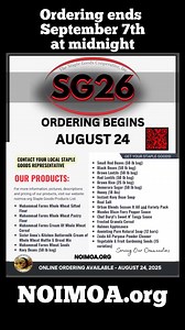 The Nation of Islam Ministry of Agriculture's Staples Goods (SG26) Ordering ENDS SEPTEMBER 7 at midnight! Tell a friend, family, organization, share with your community, it is time to “Get Your Staple Goods!” LINK IN COMMENTS 👇🏾 | The Nation of Islam
