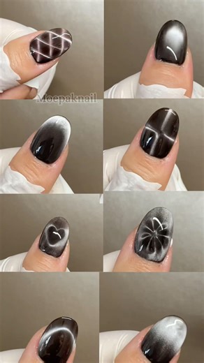 ✨ 8-in-1 Cat Eye Nail Magnet Tutorial ✨ #nailgelart #naildesign #nails #gelart #magneticnails