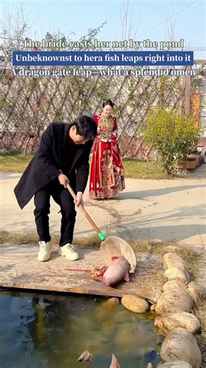 The bride casts her net, and the fish leap out？