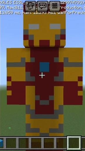 MINECRAFT BUILD IRON MAN #trendingshorts #like #subscribe