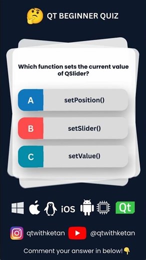 Question 24 | “Can You Solve This Qt Question? 🤔” #excel #windows #qt #cpp