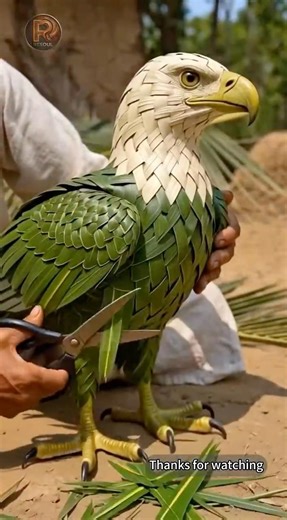 How would this woman save the farms by making an amazing DIY handmade bald eagle| palm leaf creature