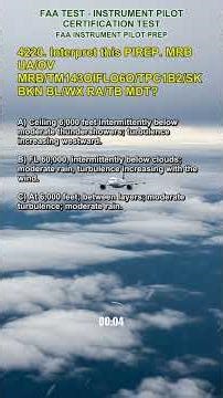 FAA - Instrument Pilot Q4220 #test #exams #instrument #weather #glider