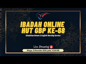 Live Streaming | Ibadah Syukur HUT ke 68 Gereja Baptis Pertama Bandung