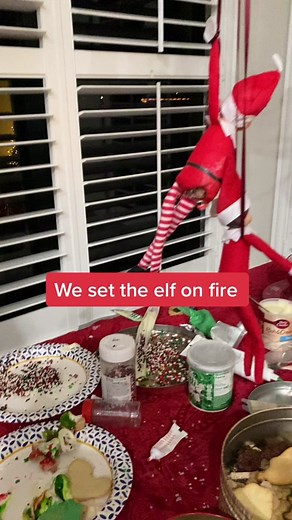 Epic Elf on the Shelf fail. Toddler crying. Elf In surgery. 4 days until Christmas 🙈 #momfail #elfontheshelf #christmas #elffail #christmascountdown