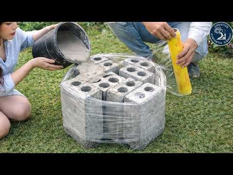 Pour cement into egg trays! Amazing things have come from cement and egg trays!