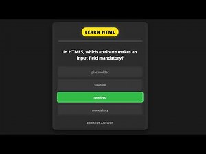 HTML Quiz 2025: Learn HTML Basics & Interview Questions | @learn_perfect | #HTML #CSS #javascript