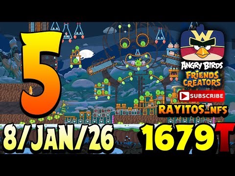 Angry Birds Friends Level 5 Tournament 1679 Highscore POWER-UP walkthrough