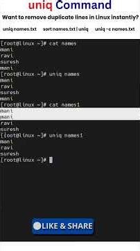 How to use the UNIQ command in Linux | Linux Tips #linux #shorts