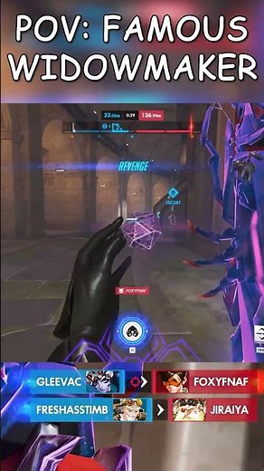 POV: FAMOUS WIDOWMAKER GETS AN INSANE HEADSHOT ON TRACER AND KIRI CLOSE RANGE