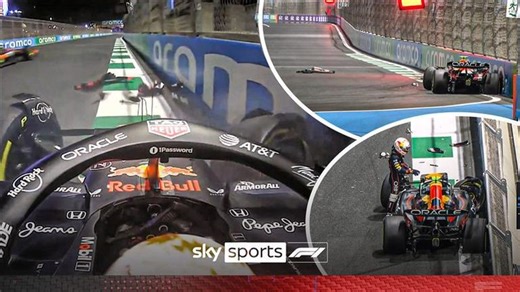 Saudi Arabian GP: Lando Norris fastest from Oscar Piastri and Max Verstappen after Yuki Tsunoda crashes his Red Bull