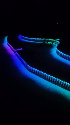 Haven / Permanent Lighting on Instagram: "Runway’s clear for landing ✈️💡 This lakefront retaining wall is officially in the Danger Zone. #havenlightingsolutions #gemstonelights #topgunmaverick #cabinlights #haven"