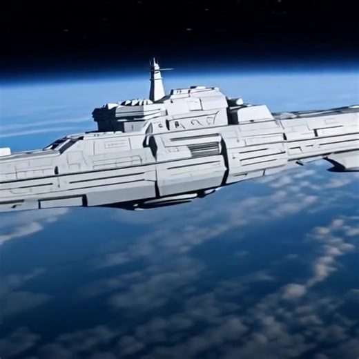 EL ARCA (Spanish - English) Desde el espacio profundo, emergió una imponente nave, una fortaleza flotante de metal gris que eclipsaba las nubes bajo ella. Su perfil, angular y masivo, revelaba una ingeniería prodigiosa, con incontables luces brillando en sus ventanas y compuertas, como estrellas atrapadas en su casco. Lentamente, descendía a través de la atmósfera, un coloso silencioso que proyectaba una sombra gigantesca sobre el océano de nubes. A bordo, el puente de mando era un centro de act