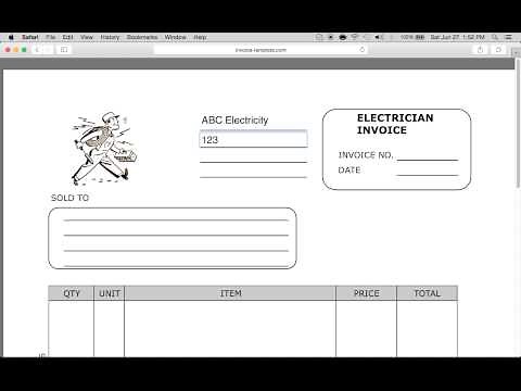 How to Make Electrician Invoice | Excel | Word | PDF
