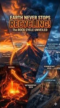 🪨 The Rock Cycle Explained | 64-Second Cinematic Earth Timelapse 🌍 #timelapse