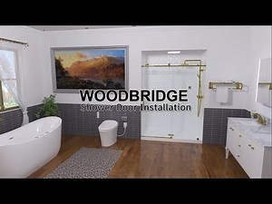 WOODBRIDGE Frameless Shower Doors installation.