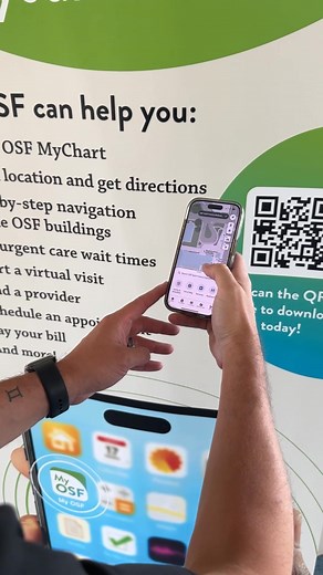 Never get lost again! The My OSF app now includes step-by-step navigation from home to your appointment, parking, departments inside the hospital and back to your car. Watch this quick tutorial to see how easy it is to use My OSF navigation. 📲 Download the app here: http://osf.care/chHq50Xul63 #OSFHealthCare #MyOSF #PatientExperience #Navigation | OSF Saint Francis Medical Center