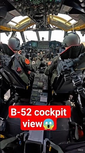 B-52 cockpit view #militaryaircraft #flyingboat