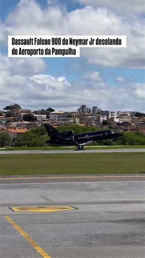 APA Aviação / Fernando Bequiman 🇧🇷 on Instagram: "Dassault Falcon 900 de Neymar Jr em ação! O Dassault Falcon 900, jato executivo do jogador Neymar Jr, foi registrado decolando do Aeroporto da Pampulha – Carlos Drummond de Andrade, em Belo Horizonte (MG). A aeronave, conhecida pelo alto desempenho, alcance intercontinental e conforto de alto nível, é presença frequente na aviação executiva brasileira e chama atenção sempre que aparece em operação. 🔥 Um verdadeiro espetáculo para quem é apaixo