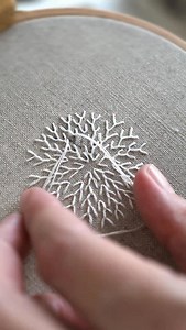 Sweet little dandelion made with feather stitch 🤍 | Whynotstitching Academy