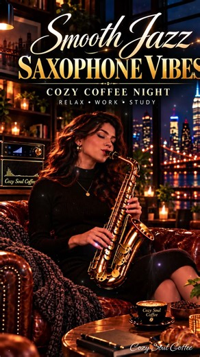 Smooth Jazz Saxophone – Cozy Coffee Jazz for Relaxation, Work & Study