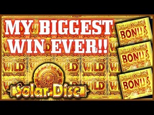 My BEST JACKPOT WIN EVER Playing Solar Disc!