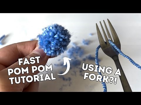 How to make a pom pom using a fork!