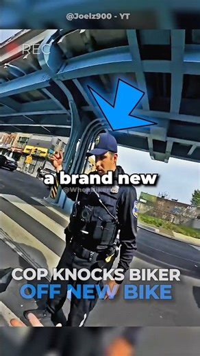 Cop KNOCKS Biker Off His BRAND-NEW Bike! 😱 ‪@ot7._j0el‬