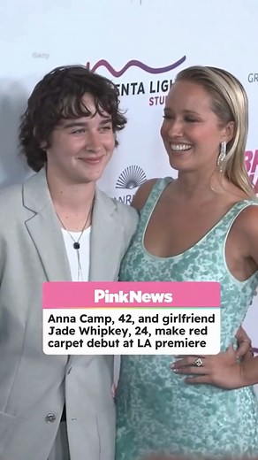 'Pitch Perfect' star Anna Camp has made her red carpet debut with girlfriend Jade Whipkey just a month after confirming their relationship. The actress, 42, and writer Whipkey, 24, attended the Bride Hard premiere in Los Angeles. Camp first hinted at the romance with a soft launch on Instagram, followed by the couple being spotted passionately kissing in public and now they’ve made heir relationship 'red carpet' official. #annacamp #jadewhipkey #wlwcouple #redcarpet #losangeles #lgbtqia | PinkNe