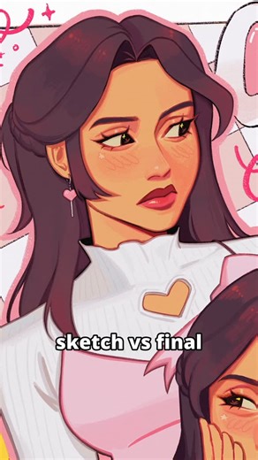 ☆ lauren on Instagram: "sketch vs final"