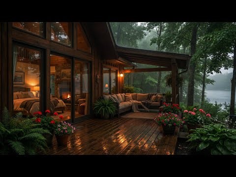 Soothing Rain Falling on a Cozy Forest Cabin 🌲🌧️ | Peaceful Night Sounds to Sleep Instantly