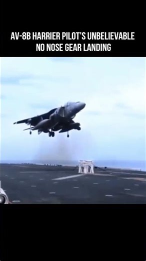 AV-8B Harrier Pilot’s Unbelievable No Nose Gear Landing