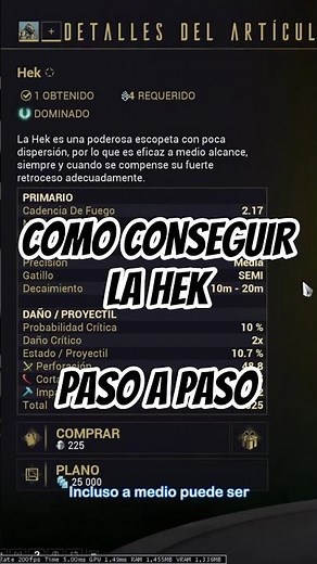 ¿Cómo conseguir la Hek en Warframe? ¡Fácil y rápido!