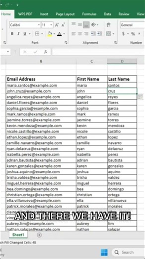 HOW TO EXTRACT NAMES FROM EMAIL #tips #microsoft #tipsandtricks #excel #exceltips