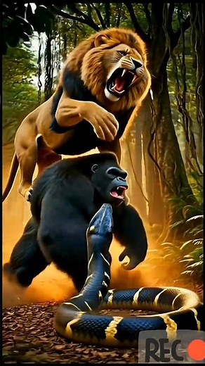 Gorilla vs Snake Army – Epic Monster Battle #cartoon #animation #animals #snake#gorillavslion #lates