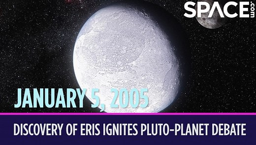 On January 5, 2005, astronomers at NASA discovered Eris, the second-largest dwarf planet in the solar system. Discover space history 👉 https://trib.al/ktlGexo Eris is just slightly smaller than Pluto, and it orbits the sun about three times farther than Pluto. NASA first thought that Eris was bigger than Pluto, and they originally described Eris as the 10th planet in the solar system. But the International Astronomical Union, or IAU, wasn't too thrilled about adding Ceres to the list of planets