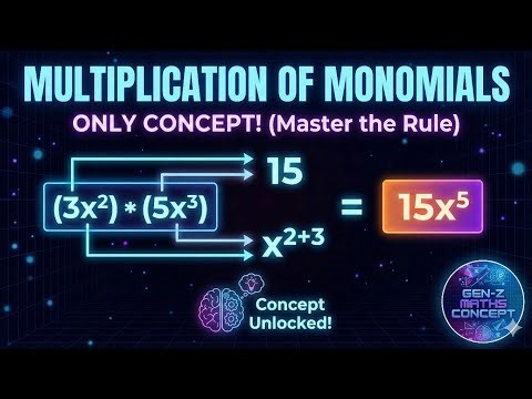 Multiplication Of Monomials || Only Concept
