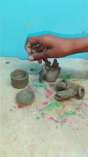 Mini Kitchen Set Made with Clay | Creative Craft#creativeclayideas #claykitchenset #claycraft #clay