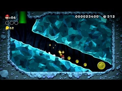 New Super Mario Bros. U -- Third Star Coin in Tilted Tunnel