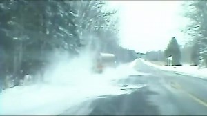 WATCH TERRIFYING VIDEO: School bus loses control on stormy road with students aboard. | ABC7NY